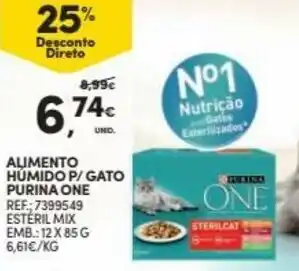 Continente Alimento Húmedo P/ Gato Purina One 12 x 85g promoção