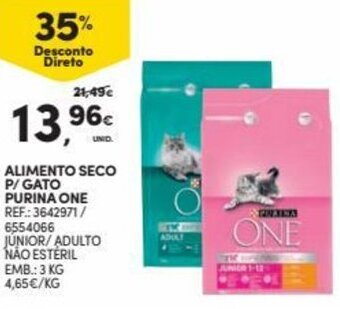 Continente Alimento Seco P/Gato Purina One 3kg promoção