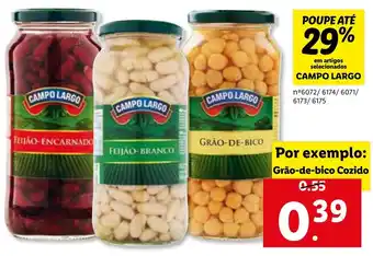 Lidl Campo Largo Grão-de-bico Cozido promoção