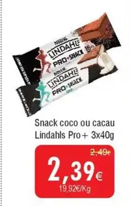 Froiz Snack coco ou cacau Lindahl's Pro+ promoção