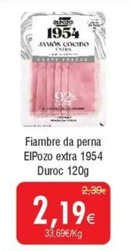 Froiz Fiambre da perna ElPozo extra 1954 Duroc promoção
