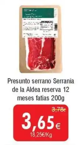 Froiz Presunto serrano Serranía de la Aldea reserva 12 meses fatias promoção