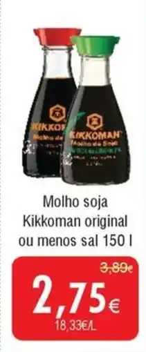 Froiz Molho soja Kikkoman original ou menos sal promoção