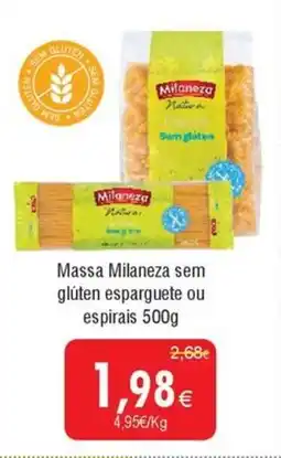 Froiz Massa Milaneza sem glúten esparguete ou espirais promoção
