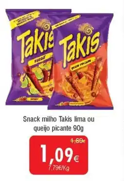 Froiz Snack milho Takis lima ou queijo picante promoção