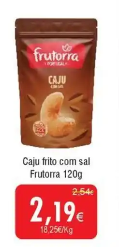 Froiz Caju frito com sal Frutorra promoção