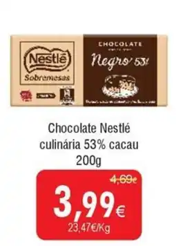 Froiz Chocolate Nestlé culinária 53% cacau promoção