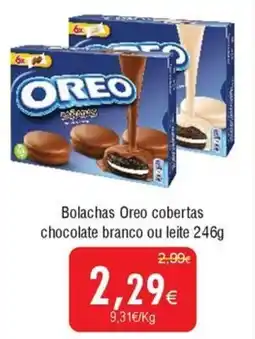 Froiz Bolachas Oreo cobertas chocolate branco ou leite promoção