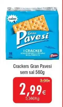 Froiz Crackers Gran Pavesi sem sal promoção