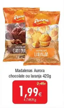 Froiz Madalenas Aurora chocolate ou laranja promoção