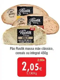 Froiz Pão Rustik massa mãe clássico, cereais ou integral promoção