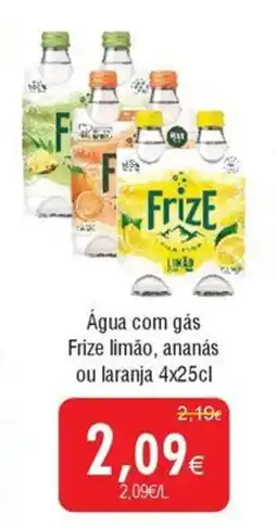 Froiz Água com gás Frize limão, ananás ou laranja promoção