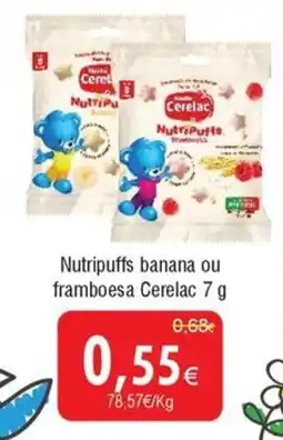Froiz Nutripuffs banana ou framboesa Cerelac promoção
