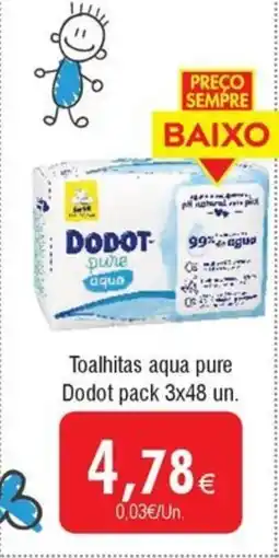 Froiz Toalhitas aqua pure Dodot promoção
