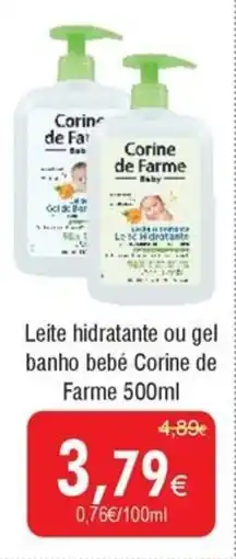 Froiz Leite hidratante ou gel banho bebé Corine de Farme promoção