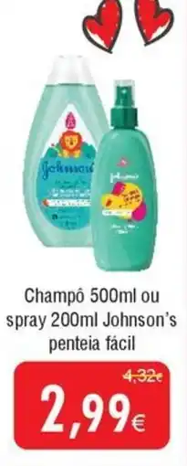 Froiz Champo ou spray Johnson's penteia fácil promoção