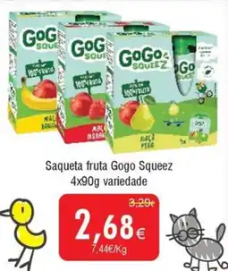 Froiz Saqueta fruta Gogo Squeez promoção