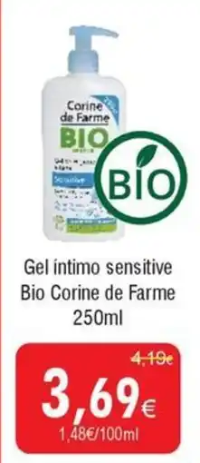 Froiz Gel íntimo sensitive Bio Corine de Farme promoção