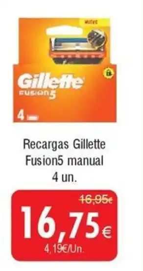 Froiz Recargas Gillette Fusion5 manual promoção