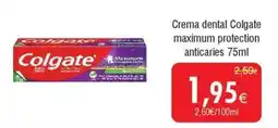 Froiz Crema dental Colgate maximum protection anticaries promoção