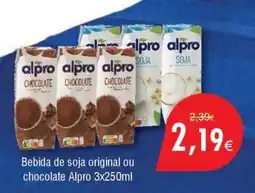 Froiz Bebida de soja original ou chocolate Alpro promoção