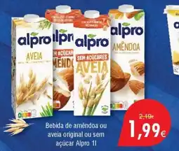 Froiz Bebida de amêndoa ou aveia original ou sem açúcar Alpro promoção