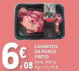 E.Leclerc Lagartos de porco preto promoção