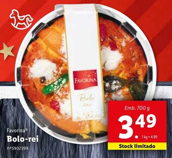 Lidl Favorina Bolo-rei 700g promoção