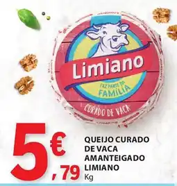 E.Leclerc Queijo curado de vaca amanteigado limiano promoção