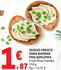 E.Leclerc Queijo fresco para barrar philadelphia promoção