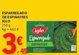 E.Leclerc Esparregado de espinafres iglo promoção