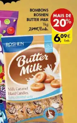 Pingo Doce Bombons roshen butter milk promoção