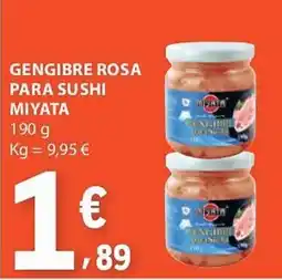E.Leclerc Gengibre rosa para sushi miyata promoção