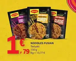 E.Leclerc Maggi noodles fusian teriyaki promoção