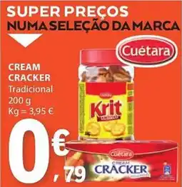 E.Leclerc Cream cracker tradicional promoção