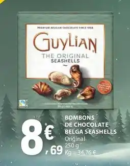E.Leclerc Bombons de chocolate belga seashells original promoção