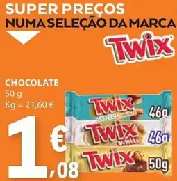 E.Leclerc Twix chocolate promoção