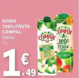 E.Leclerc Sumo 100% fruta compal promoção