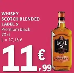 E.Leclerc Whisky scotch blended label 5 promoção
