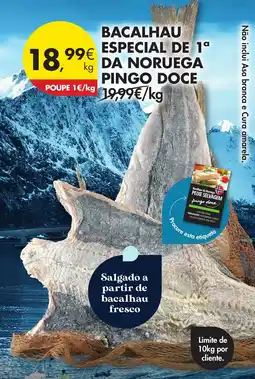 Pingo Doce Bacalhau especial de 1° da noruega pingo doce promoção