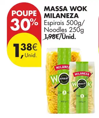 Pingo Doce Massa wok milaneza promoção