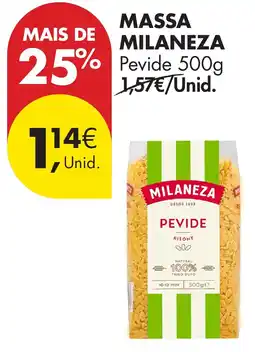 Pingo Doce Massa milaneza Pevide promoção