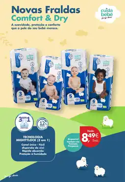 Pingo Doce Novas Fraldas Comfort & Dry cuida bebé promoção