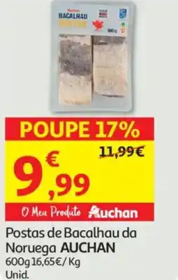 Auchan Postas de Bacalhau da Noruega AUCHAN promoção