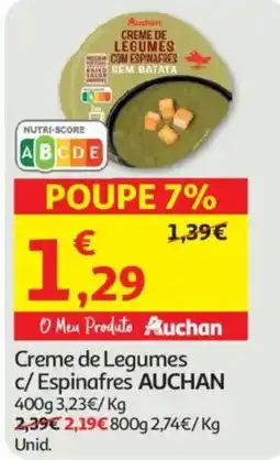 Auchan Creme de Legumes c/ Espinafres AUCHAN promoção