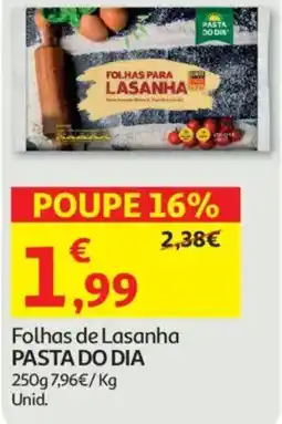 Auchan Folhas de Lasanha PASTA DO DIA promoção
