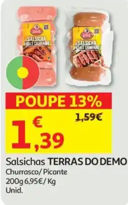 Auchan Salsichas TERRAS DO DEMO promoção