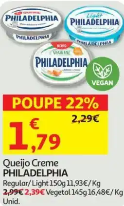 Auchan Queijo Creme PHILADELPHIA promoção