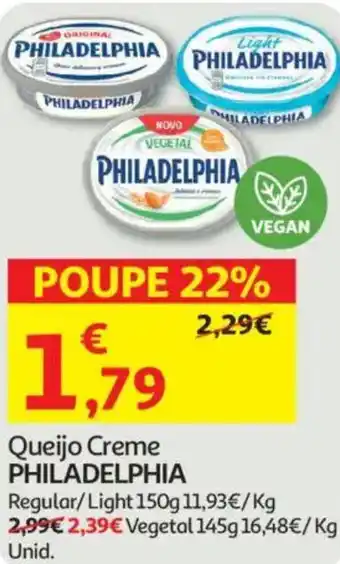 Auchan Queijo Creme PHILADELPHIA promoção