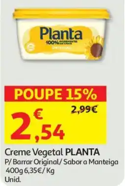 Auchan Creme Vegetal PLANTA promoção